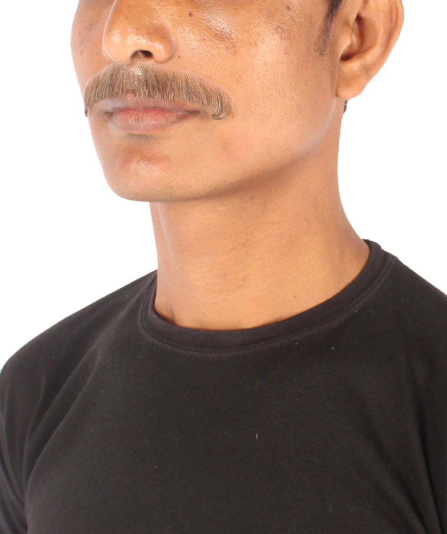 Men's Natural Human Hair Mustache | Facial Hair Multiple Colors Option | HPO