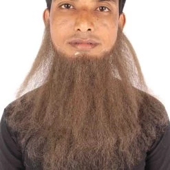 Men's Southern Long Beard Set | Brown Facial Human Hair | HPO