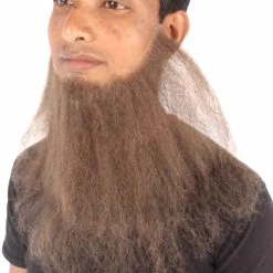Men's Southern Long Beard Set | Brown Facial Human Hair | HPO
