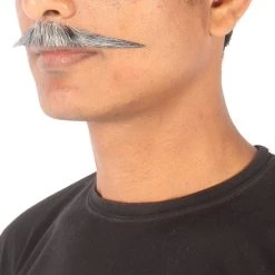 Men's English Human Hair Mustache | Facial Hair Multiple Colors Option | HPO