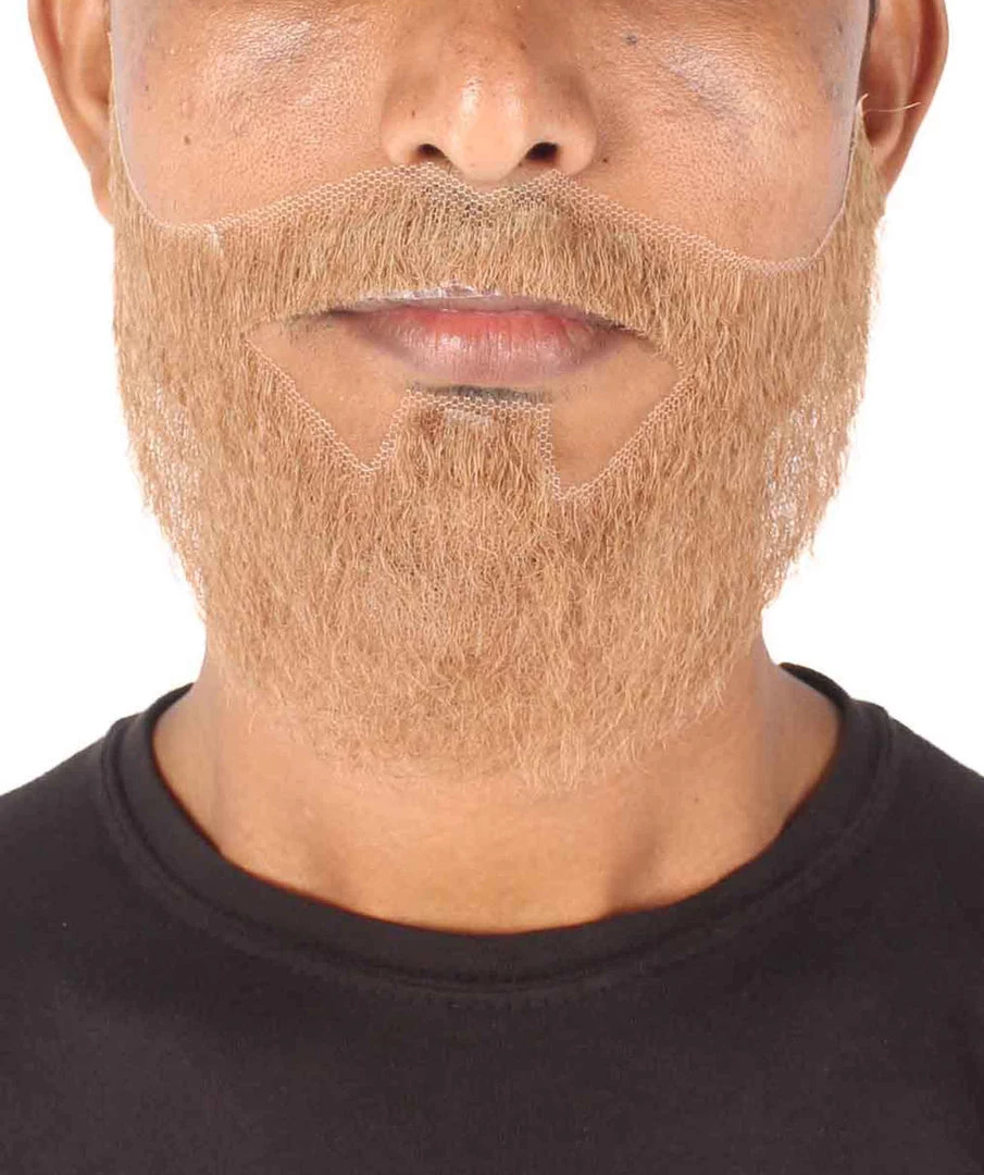 HPO Men's Synthetic Hair Black Beard Cosplay Facial Hair Multiple Color Options