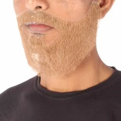 HPO Men's Synthetic Hair Black Beard Cosplay Facial Hair Multiple Color Options