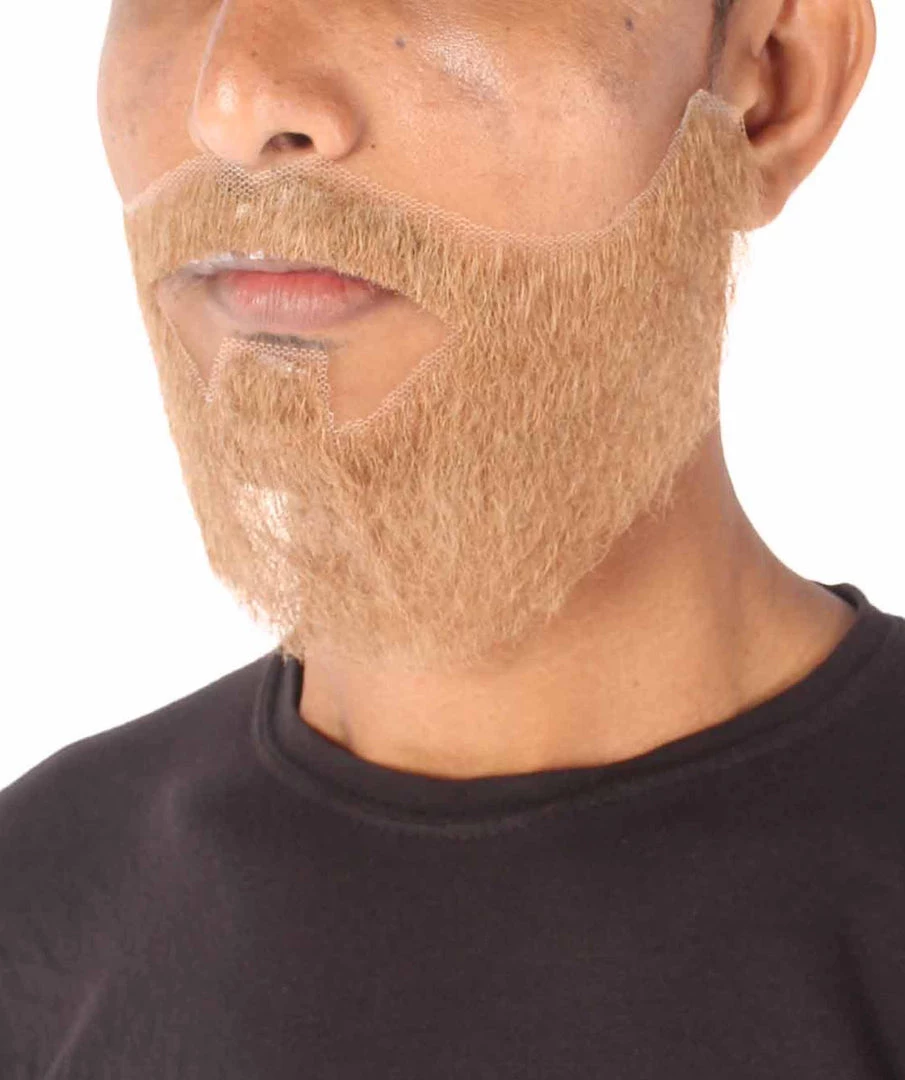 HPO Men's Synthetic Hair Black Beard Cosplay Facial Hair Multiple Color Options