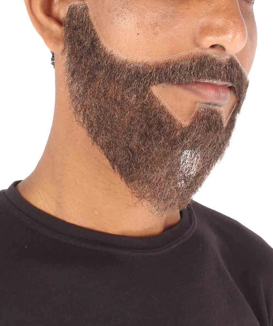 HPO Men's Synthetic Hair Black Beard Cosplay Facial Hair Multiple Color Options
