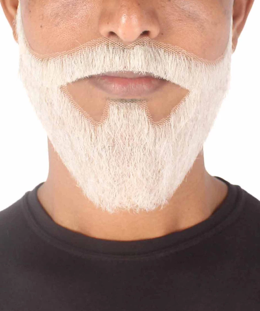 HPO Men's Synthetic Hair Black Beard Cosplay Facial Hair Multiple Color Options