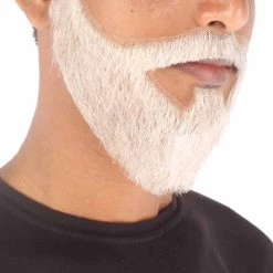 HPO Men's Synthetic Hair Black Beard Cosplay Facial Hair Multiple Color Options