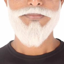 HPO Men's Synthetic Hair Black Beard Cosplay Facial Hair Multiple Color Options