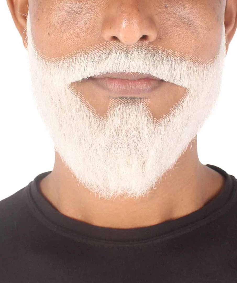 HPO Men's Synthetic Hair Black Beard Cosplay Facial Hair Multiple Color Options