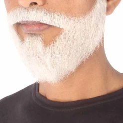 HPO Men's Synthetic Hair Black Beard Cosplay Facial Hair Multiple Color Options