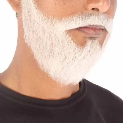 HPO Men's Synthetic Hair Black Beard Cosplay Facial Hair Multiple Color Options