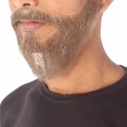 HPO Men's Synthetic Hair Black Beard Cosplay Facial Hair Multiple Color Options