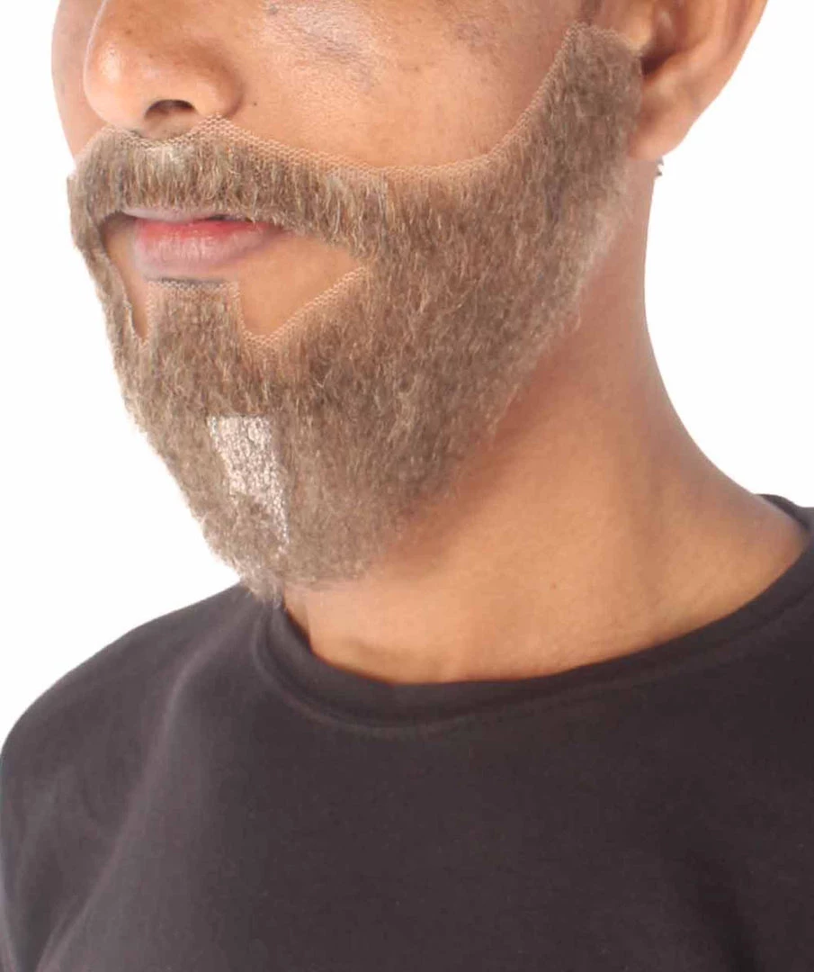 HPO Men's Synthetic Hair Black Beard Cosplay Facial Hair Multiple Color Options