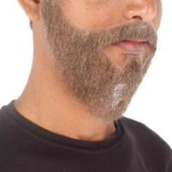 HPO Men's Synthetic Hair Black Beard Cosplay Facial Hair Multiple Color Options