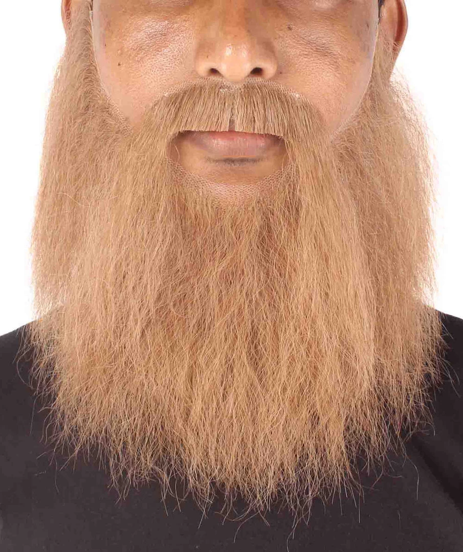 HPO Men's Synthetic Hair Long Beard Cosplay Facial Hair Multiple Color Options