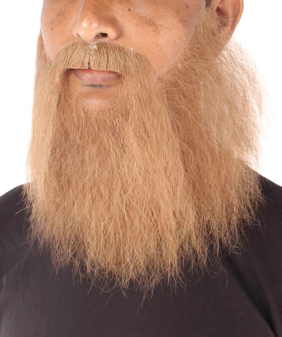 HPO Men's Synthetic Hair Long Beard Cosplay Facial Hair Multiple Color Options