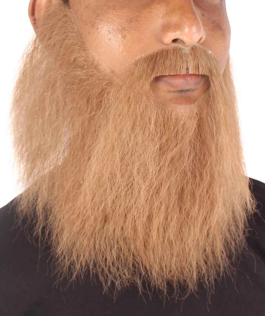 HPO Men's Synthetic Hair Long Beard Cosplay Facial Hair Multiple Color Options