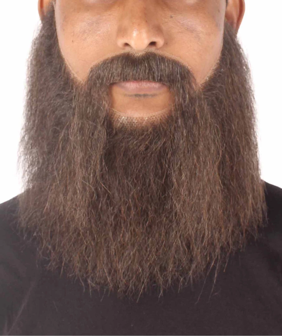 HPO Men's Synthetic Hair Long Beard Cosplay Facial Hair Multiple Color Options