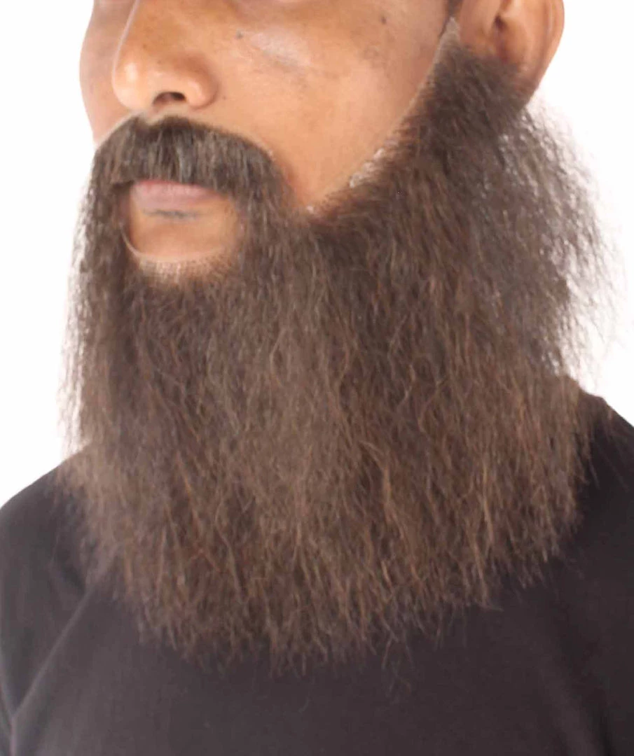 HPO Men's Synthetic Hair Long Beard Cosplay Facial Hair Multiple Color Options