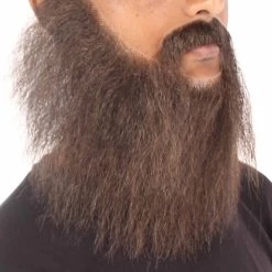 HPO Men's Synthetic Hair Long Beard Cosplay Facial Hair Multiple Color Options