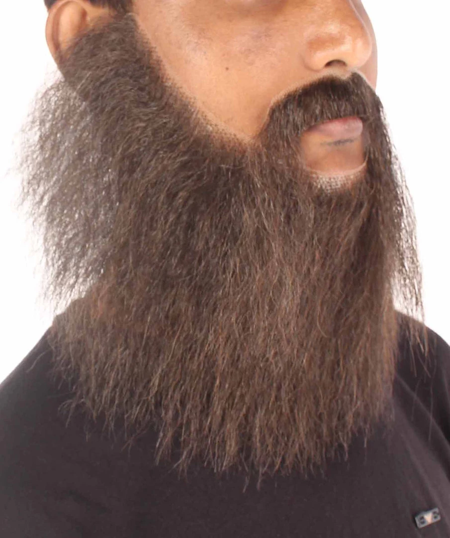 HPO Men's Synthetic Hair Long Beard Cosplay Facial Hair Multiple Color Options