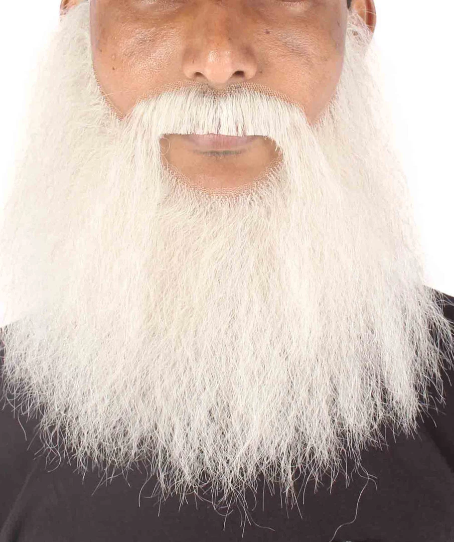 HPO Men's Synthetic Hair Long Beard Cosplay Facial Hair Multiple Color Options