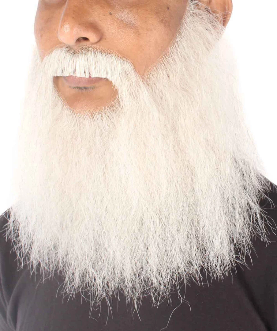 HPO Men's Synthetic Hair Long Beard Cosplay Facial Hair Multiple Color Options