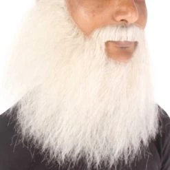 HPO Men's Synthetic Hair Long Beard Cosplay Facial Hair Multiple Color Options