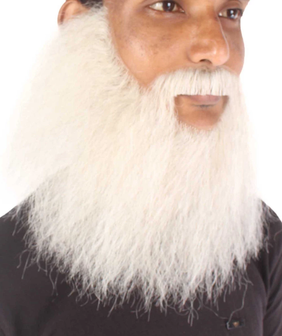 HPO Men's Synthetic Hair Long Beard Cosplay Facial Hair Multiple Color Options