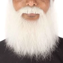 HPO Men's Synthetic Hair Long Beard Cosplay Facial Hair Multiple Color Options