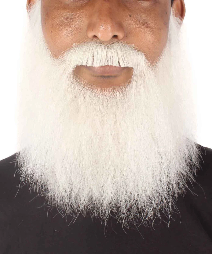 HPO Men's Synthetic Hair Long Beard Cosplay Facial Hair Multiple Color Options