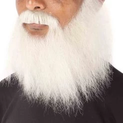 HPO Men's Synthetic Hair Long Beard Cosplay Facial Hair Multiple Color Options