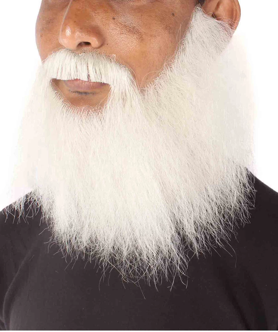 HPO Men's Synthetic Hair Long Beard Cosplay Facial Hair Multiple Color Options