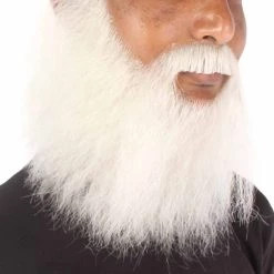 HPO Men's Synthetic Hair Long Beard Cosplay Facial Hair Multiple Color Options