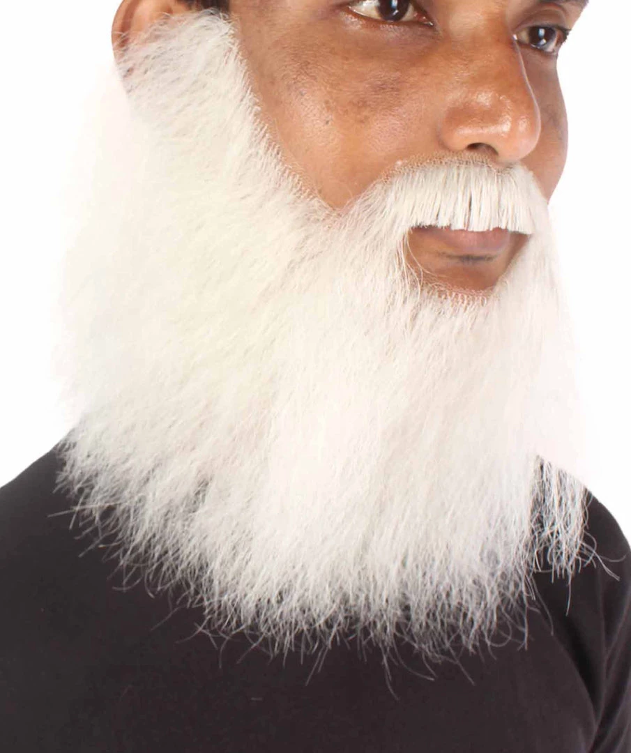 HPO Men's Synthetic Hair Long Beard Cosplay Facial Hair Multiple Color Options