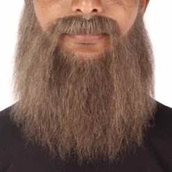 HPO Men's Synthetic Hair Long Beard Cosplay Facial Hair Multiple Color Options