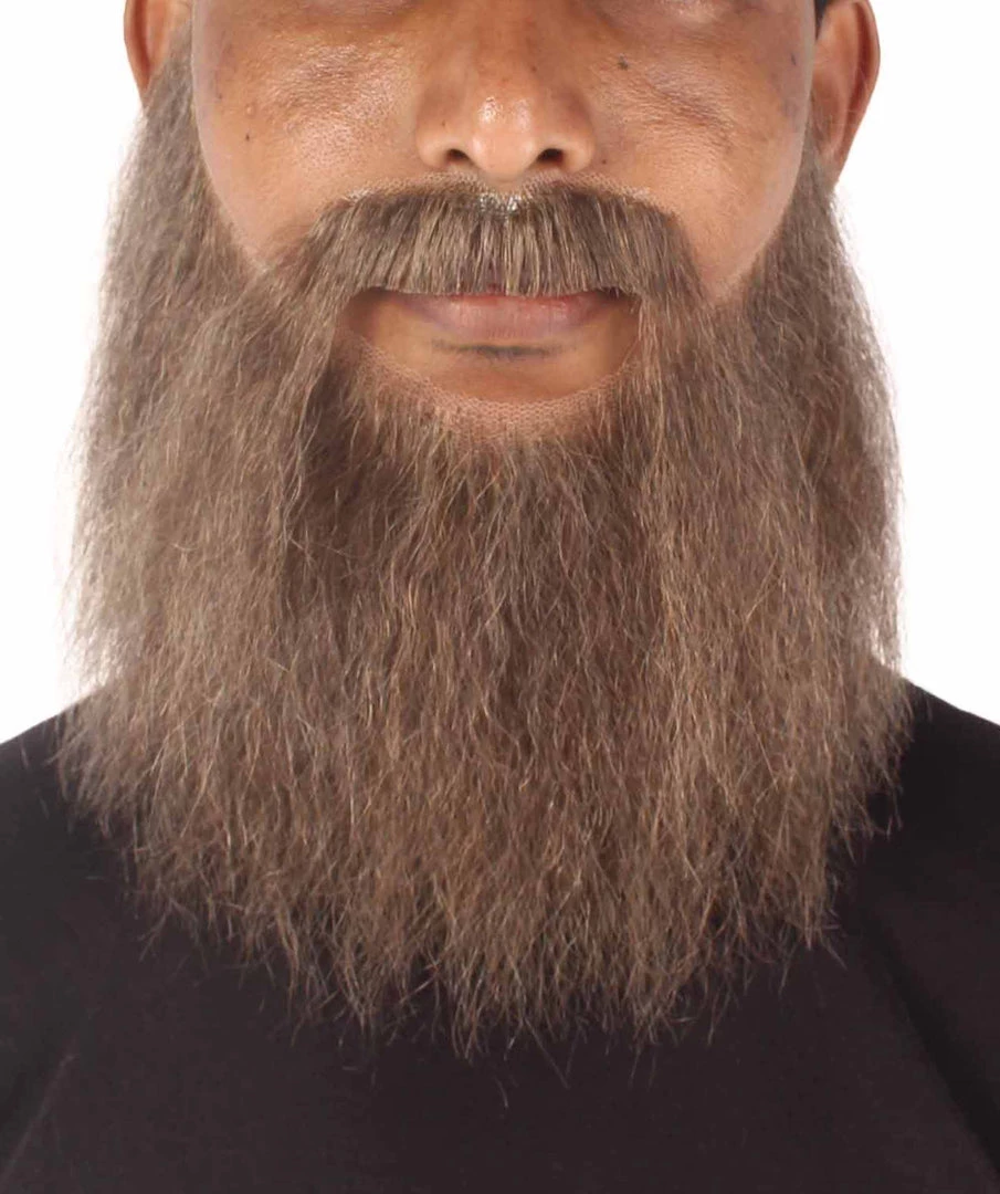 HPO Men's Synthetic Hair Long Beard Cosplay Facial Hair Multiple Color Options