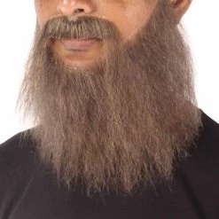 HPO Men's Synthetic Hair Long Beard Cosplay Facial Hair Multiple Color Options