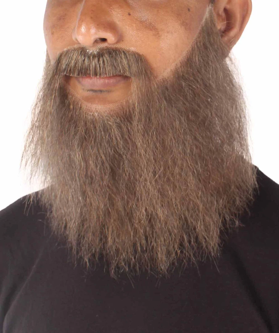 HPO Men's Synthetic Hair Long Beard Cosplay Facial Hair Multiple Color Options