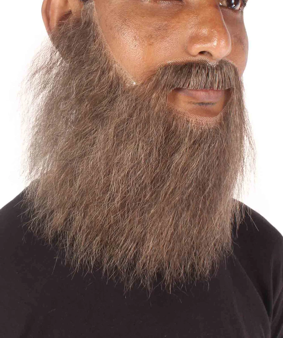 HPO Men's Synthetic Hair Long Beard Cosplay Facial Hair Multiple Color Options
