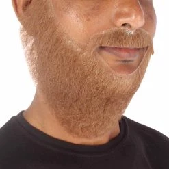 HPO Men's Synthetic Hair Long Beard Cosplay Facial Hair Multiple Color Options