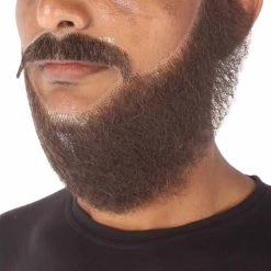 HPO Men's Synthetic Hair Long Beard Cosplay Facial Hair Multiple Color Options