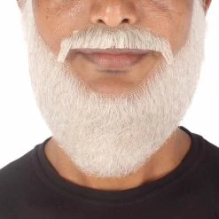 HPO Men's Synthetic Hair Long Beard Cosplay Facial Hair Multiple Color Options