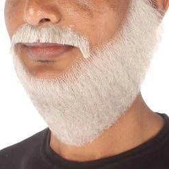 HPO Men's Synthetic Hair Long Beard Cosplay Facial Hair Multiple Color Options