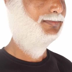 HPO Men's Synthetic Hair Long Beard Cosplay Facial Hair Multiple Color Options