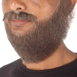 HPO Men's Synthetic Hair Long Beard Cosplay Facial Hair Multiple Color Options