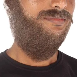 HPO Men's Synthetic Hair Long Beard Cosplay Facial Hair Multiple Color Options