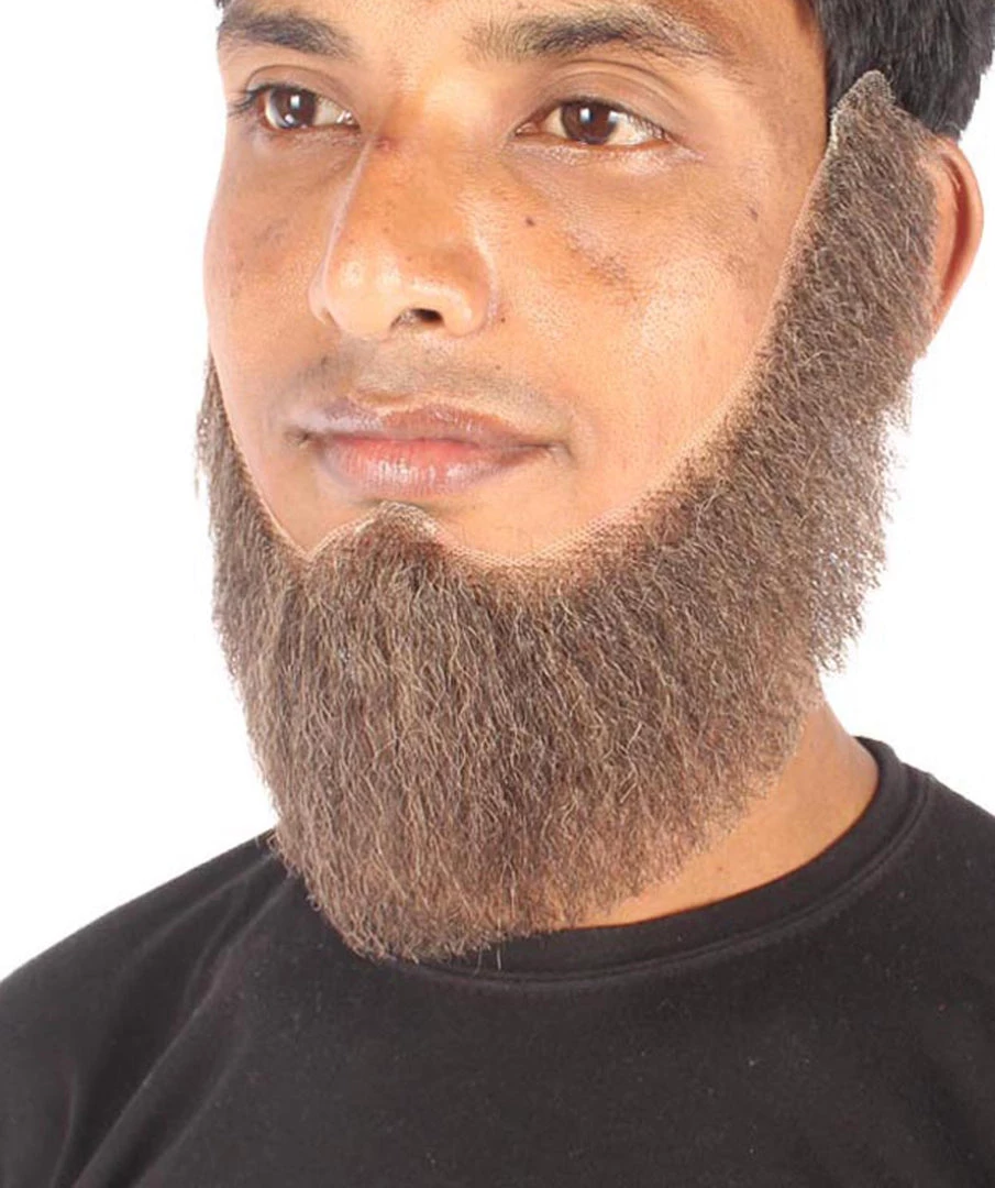 Men's Alaskan Whaler Hair Beard | Synthetic Facial Hair | Multiple Color Options | HPO