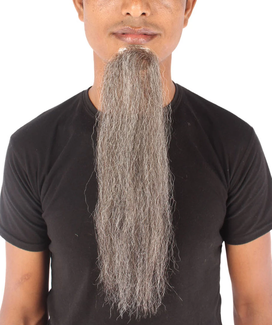 Men's Imperial Long Beard | Grey Synthetic Facial Hair | HPO