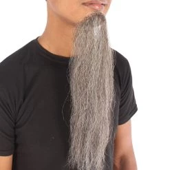 Men's Imperial Long Beard | Grey Synthetic Facial Hair | HPO