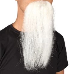 HalloweenPartyOnline Men's Imperial Long Wizard Beard | White Human Facial Hair | HPO